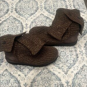 Brown Woven UGG boots